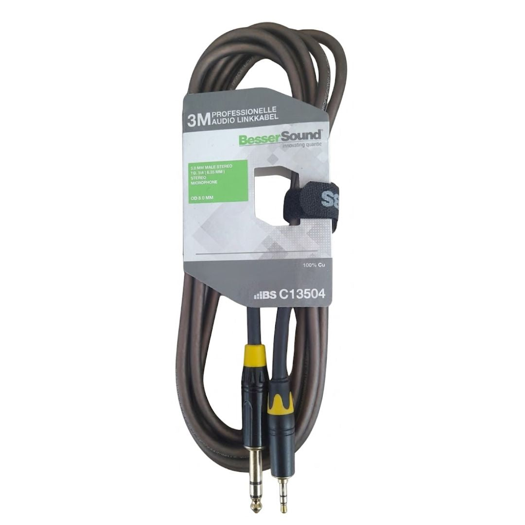 Besser Sound C13504 | Cable Audio 3.5mm ST a 1/4” ST 3m