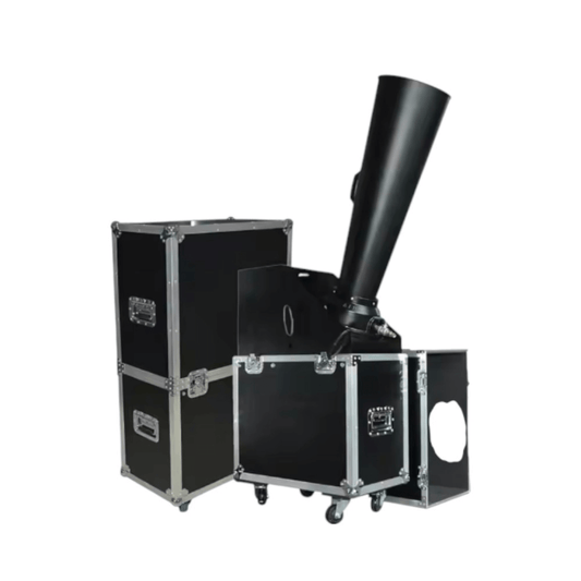 BlasterPro Confetti 7M | Máquina de Confeti Profesional con Tanque CO₂ de 5 kg y Rack de Escenario