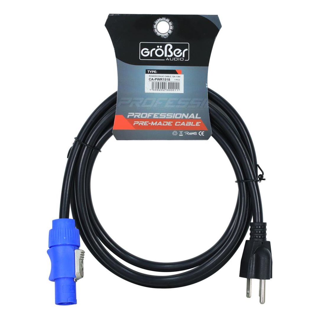 Grober Audio CA-PWR1518 | Cable de Poder POWERCON 15A – 1.8 m