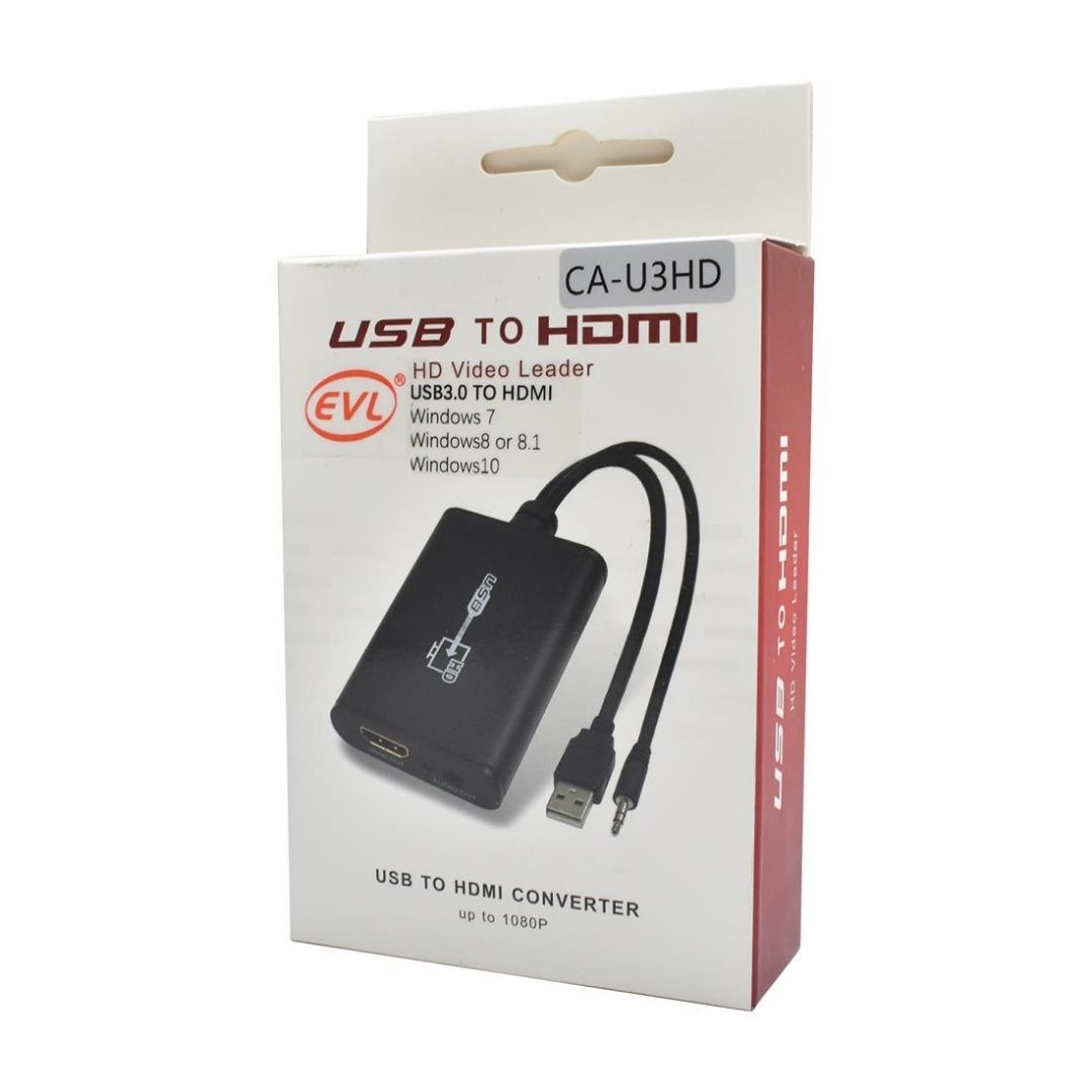 EVL CA-U3HD | CONVERTIDOR USB 3.0 A HDMI C/CABLE - DESC