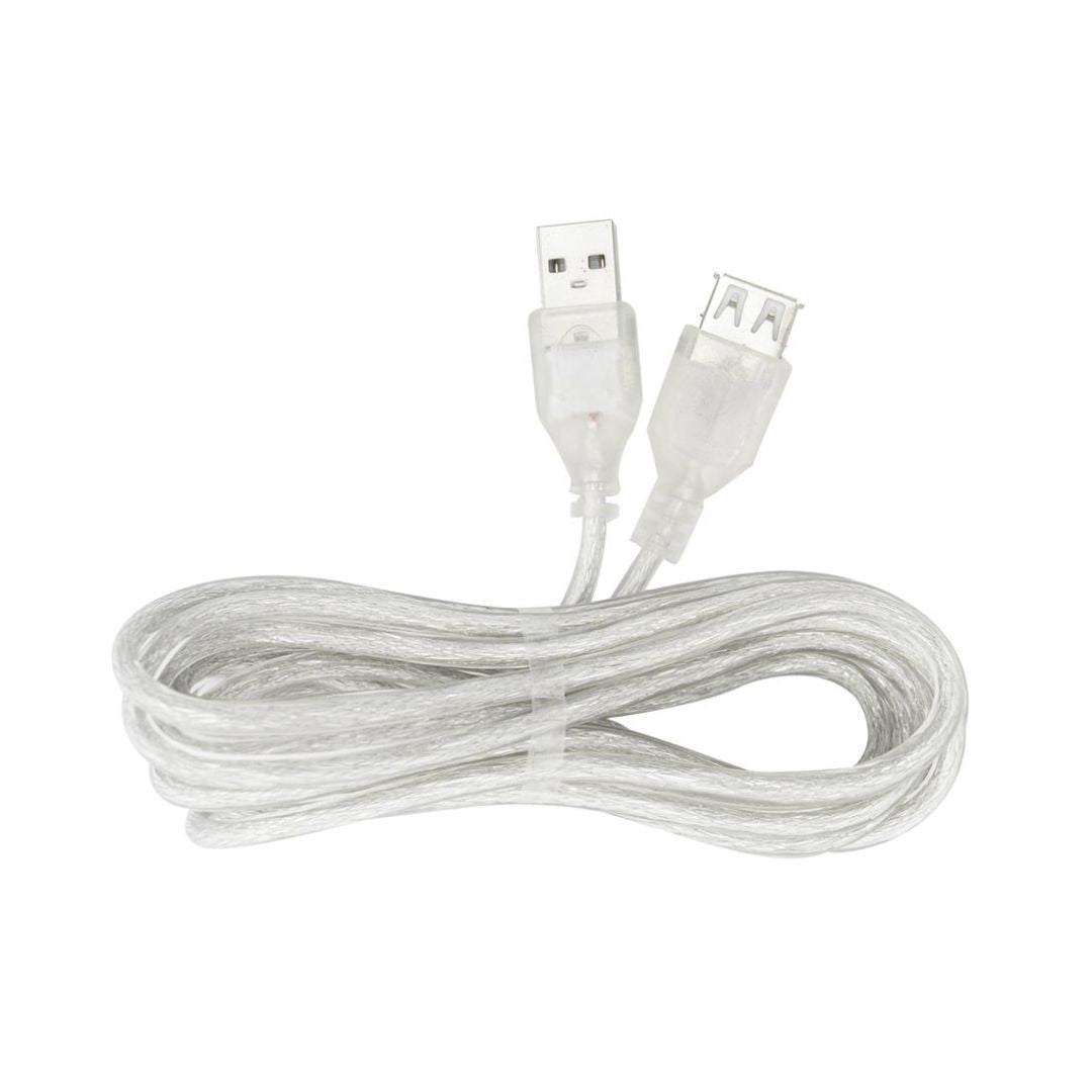 EVL YUSB2-T02-1.5M |CABLE USB HEMBRA X USB MACHO TRANSPARENTE 1.5MT