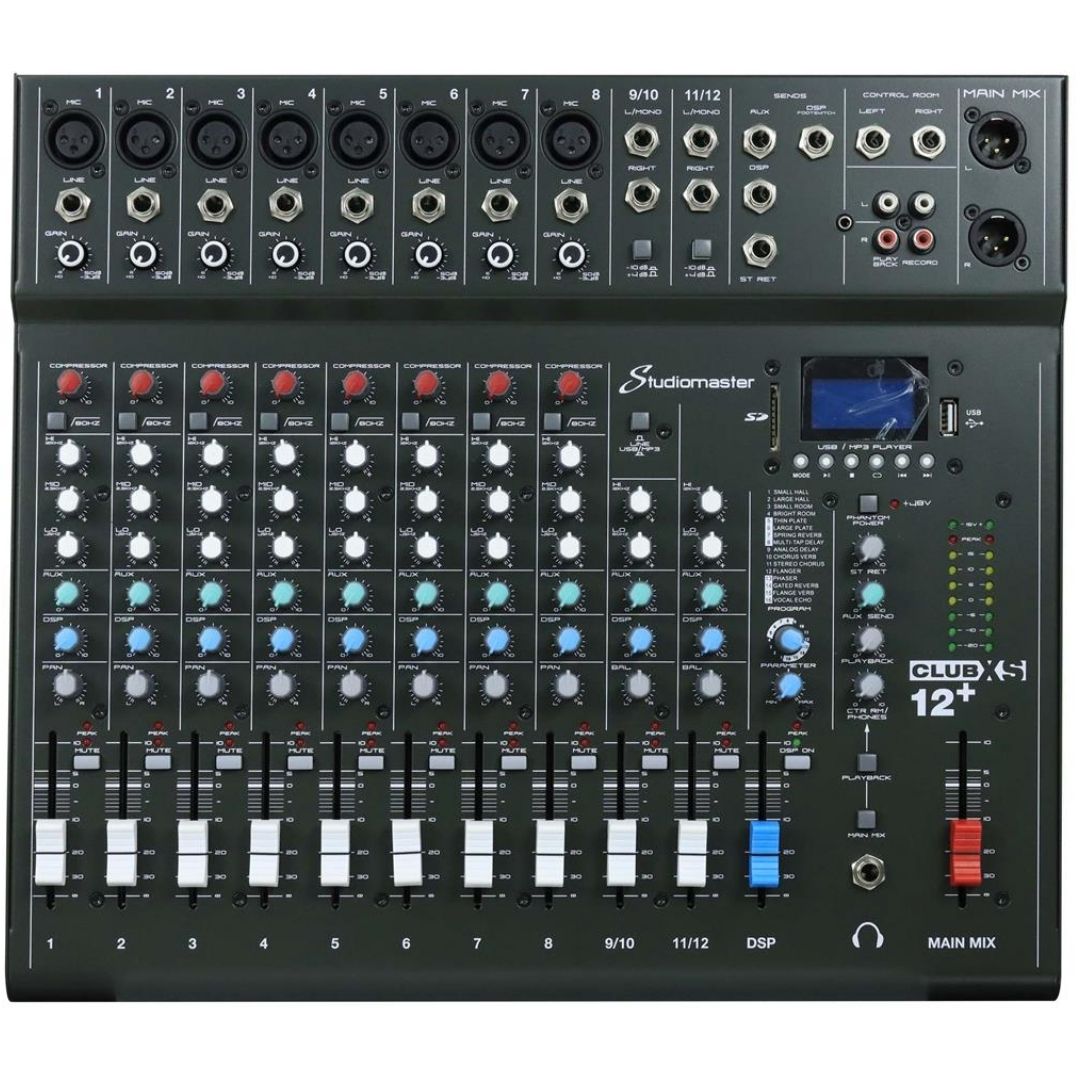 Studiomaster CLUB XS12+ | Consola de Audio de 12 Canales