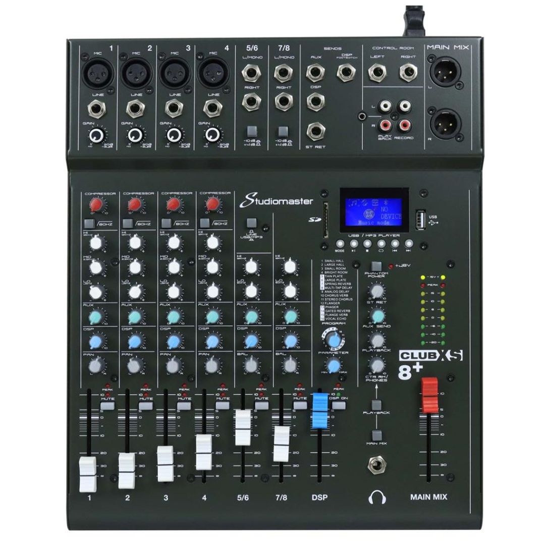Studiomaster CLUB XS8+ | Consola de Audio de 8 Canales