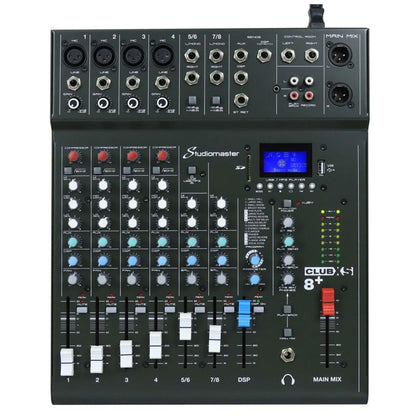 Studiomaster CLUB XS8+ | Consola de Audio de 8 Canales