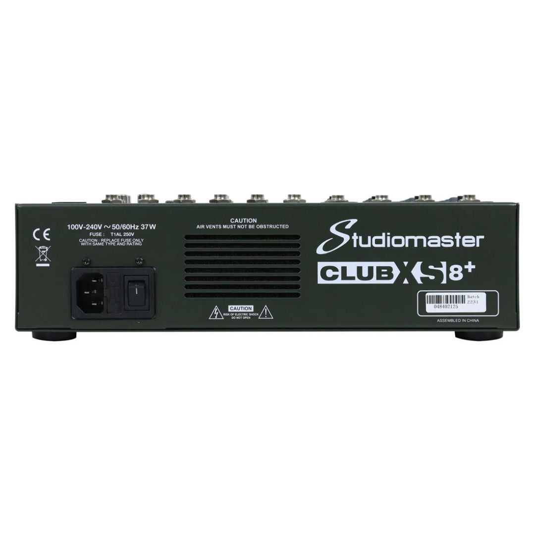 Studiomaster CLUB XS8+ | Consola de Audio de 8 Canales