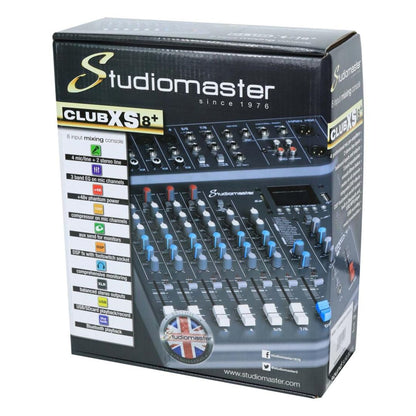 Studiomaster CLUB XS8+ | Consola de Audio de 8 Canales