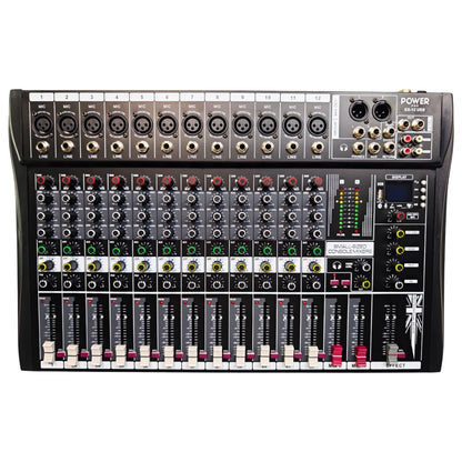 EX12-USB – Consola de Audio de 12 Canales Reales con Interfaz – POWER PRO