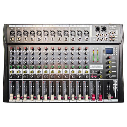 EX12-USB – Consola de Audio de 12 Canales Reales con Interfaz – POWER PRO