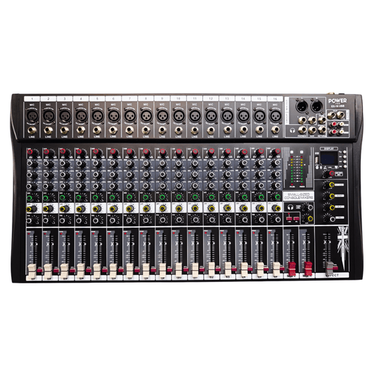 EX16-USB – Consola de Audio de 16 Canales Reales con Interfaz – POWER PRO