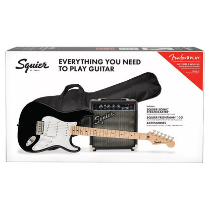FENDER Sonic Stratocaster Pack | Guitarra Eléctrica Kit – Black 120V