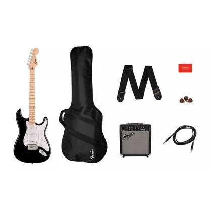 FENDER Sonic Stratocaster Pack | Guitarra Eléctrica Kit – Black 120V