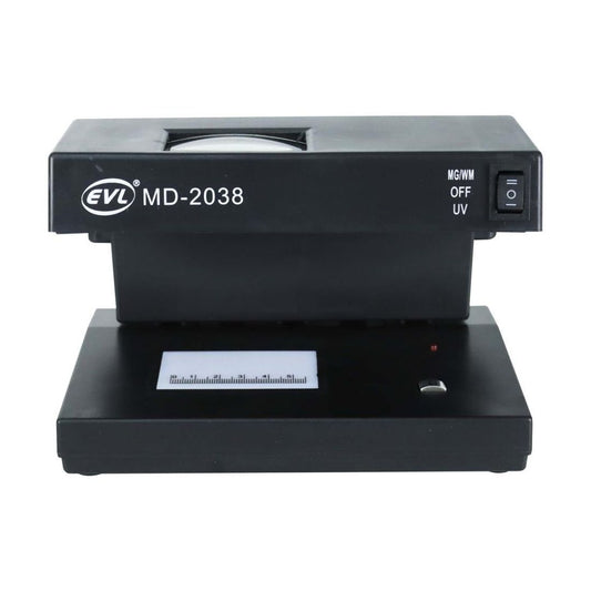 EVL MD-2038 | DETECTOR DE BILLETES 3 EN 1 C/DET. MAGNETICO/LUZ UV/LUPA