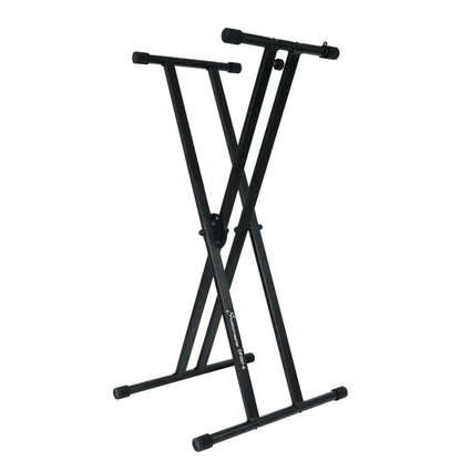 Studiomaster DF007-6 | Pedestal para Teclado Deluxe Doble Brazo de Altura Ajustable