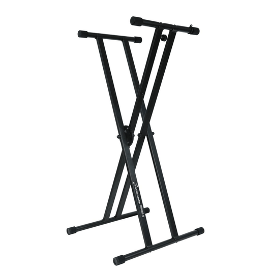 Studiomaster DF007-6 | Pedestal para Teclado Deluxe Doble Brazo de Altura Ajustable