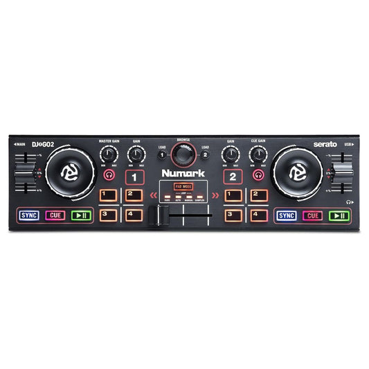 Numark DJ2GO2 Touch | Controlador DJ Portátil con Jog Wheels Táctiles y Tarjeta de Sonido Integrada