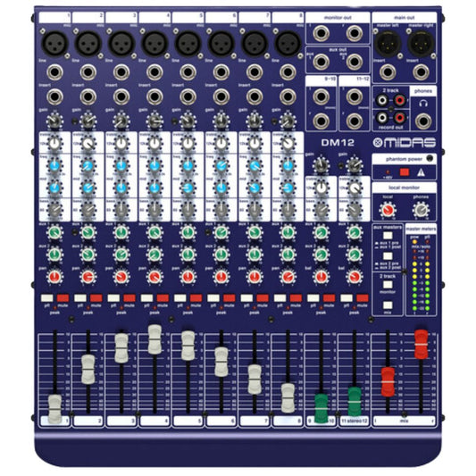 Behringer DM12 | Consola Analógica Profesional de 12 canales con Preamplificadores MIDAS