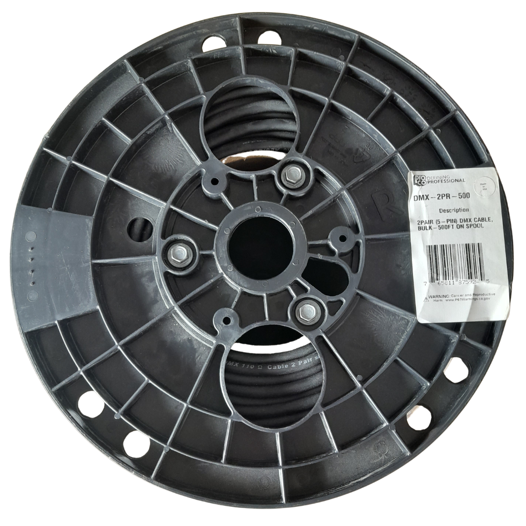 DMX-2PR-500 PRO CO | Rollo Cable DMX512 / AES-EBU 110Ω 5 Pin 152m (Fabricado en USA)