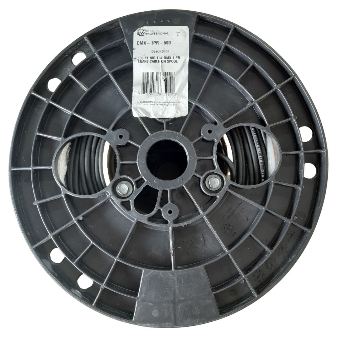 DMX-1PR-500 PRO CO | Rollo Cable DMX512 / AES-EBU 110Ω 3 Pin 152m (Fabricado en USA)