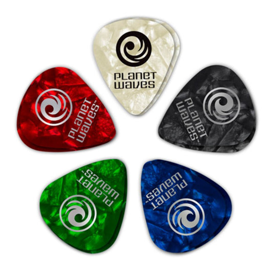D’Addario 1CAP6-10 | Vitelas Celluloid Assorted Pearl Pack (Pack x10)