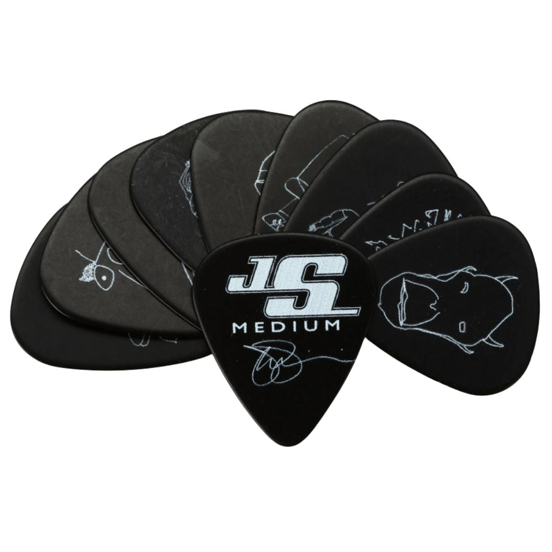 D’Addario 1CBK4-10JS | Vitelas Joe Satriani Signature Celluloid Medium .71mm (Pack x10)