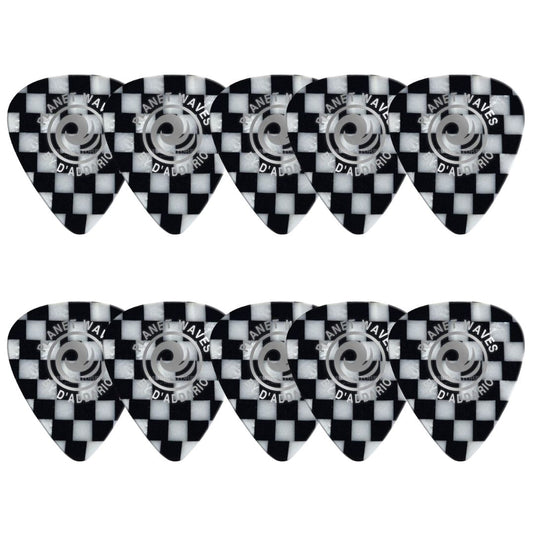 D’Addario 1CCB6-10 | Vitelas Celluloid Checkerboard Heavy (Pack x10)