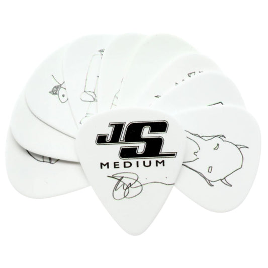 D’Addario 1CWH4-10JS | Vitelas Joe Satriani Signature Celluloid Medium .71mm (Pack x10)