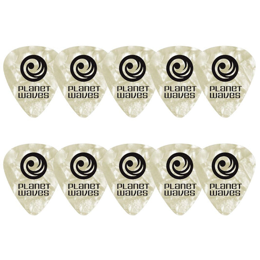 D’Addario 1CWP7-10 | Vitelas Celluloid White Pearl Extra Heavy 1.25mm (Pack x10)