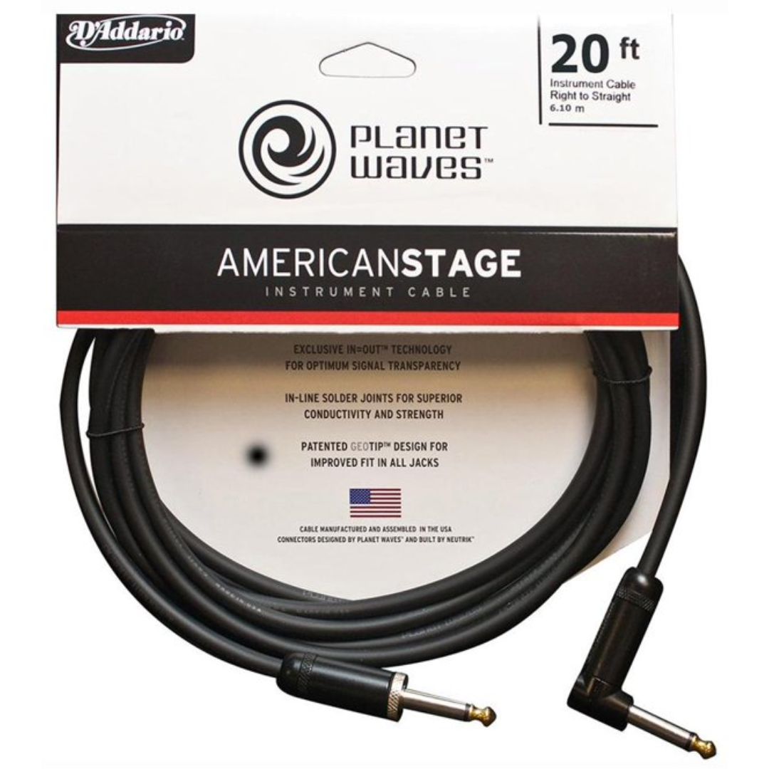 D’Addario American Stage PW-AMSGRA-20 | Cable Profesional para Instrumento 20'