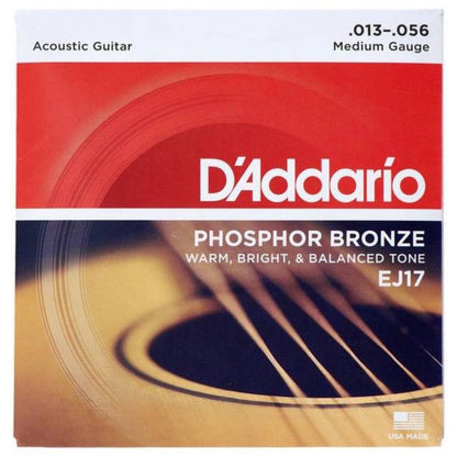 D’Addario EJ17 | Cuerdas para Guitarra Acústica Phosphor Bronze Medium