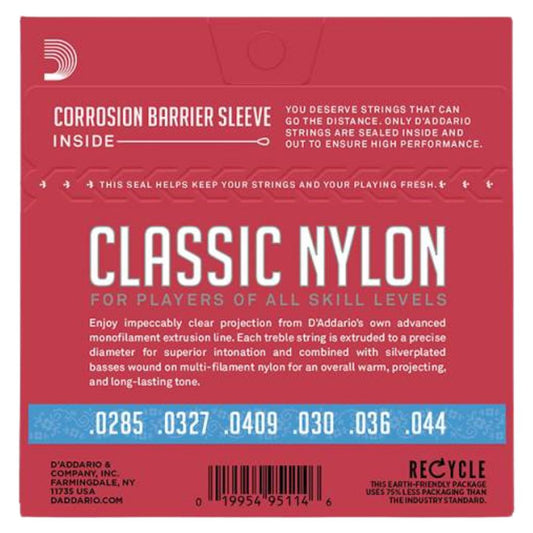 D’Addario EJ27H | Cuerdas para Guitarra Clásica Classic Nylon Hard Tension