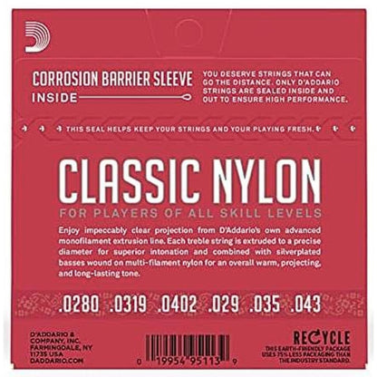 D’Addario EJ27N | Cuerdas para Guitarra Clásica Classic Nylon Normal Tension