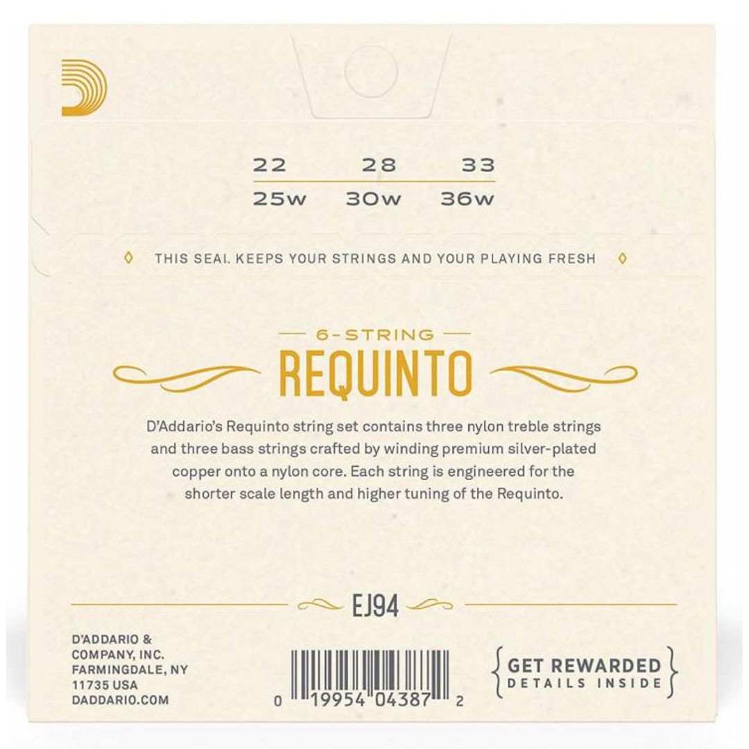 D’Addario EJ94 | Cuerdas para Requinto Silver Wound Nylon