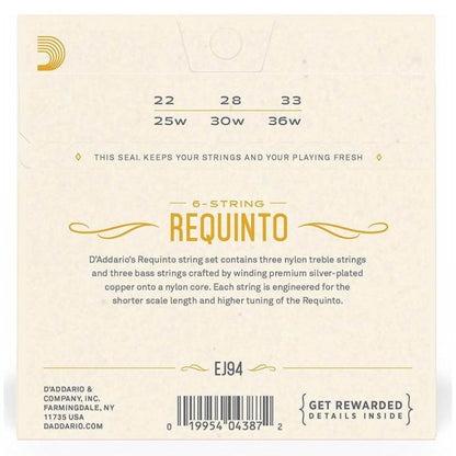 D’Addario EJ94 | Cuerdas para Requinto Silver Wound Nylon