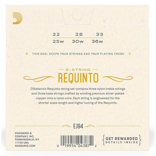 D’Addario EJ94 | Cuerdas para Requinto Silver Wound Nylon