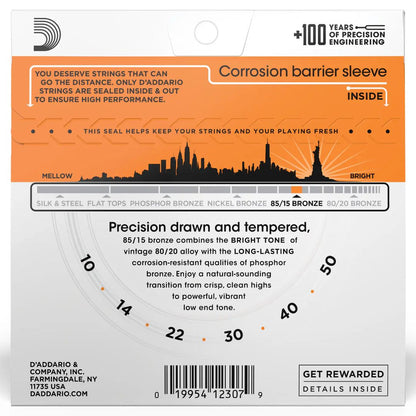 D’Addario EZ900 | Cuerdas para Guitarra Acústica 85/15 Bronze Extra Light