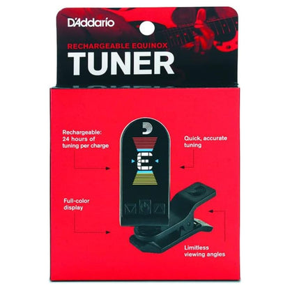 D’Addario PW-CT-24 | Afinador Equinox Recargable Clip-On Cromático