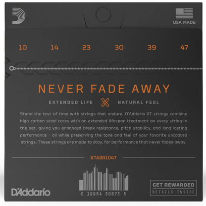 D’Addario XTABR1047 | Cuerdas para Guitarra Acústica 80/20 Bronze Extra Light