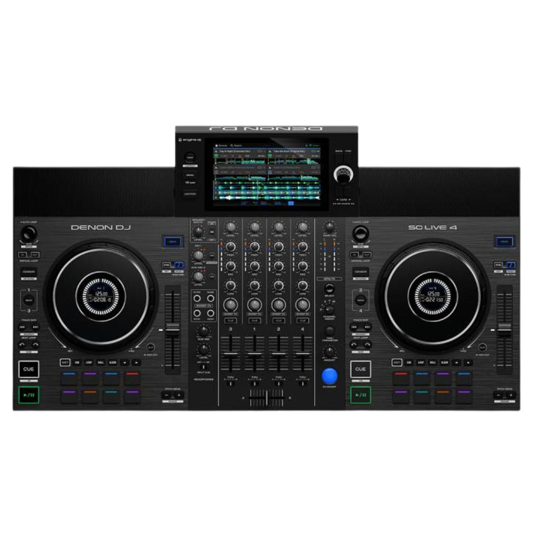 Denon DJ SC LIVE 4 | Controlador DJ Profesional Standalone de 4 Decks con Wi-Fi
