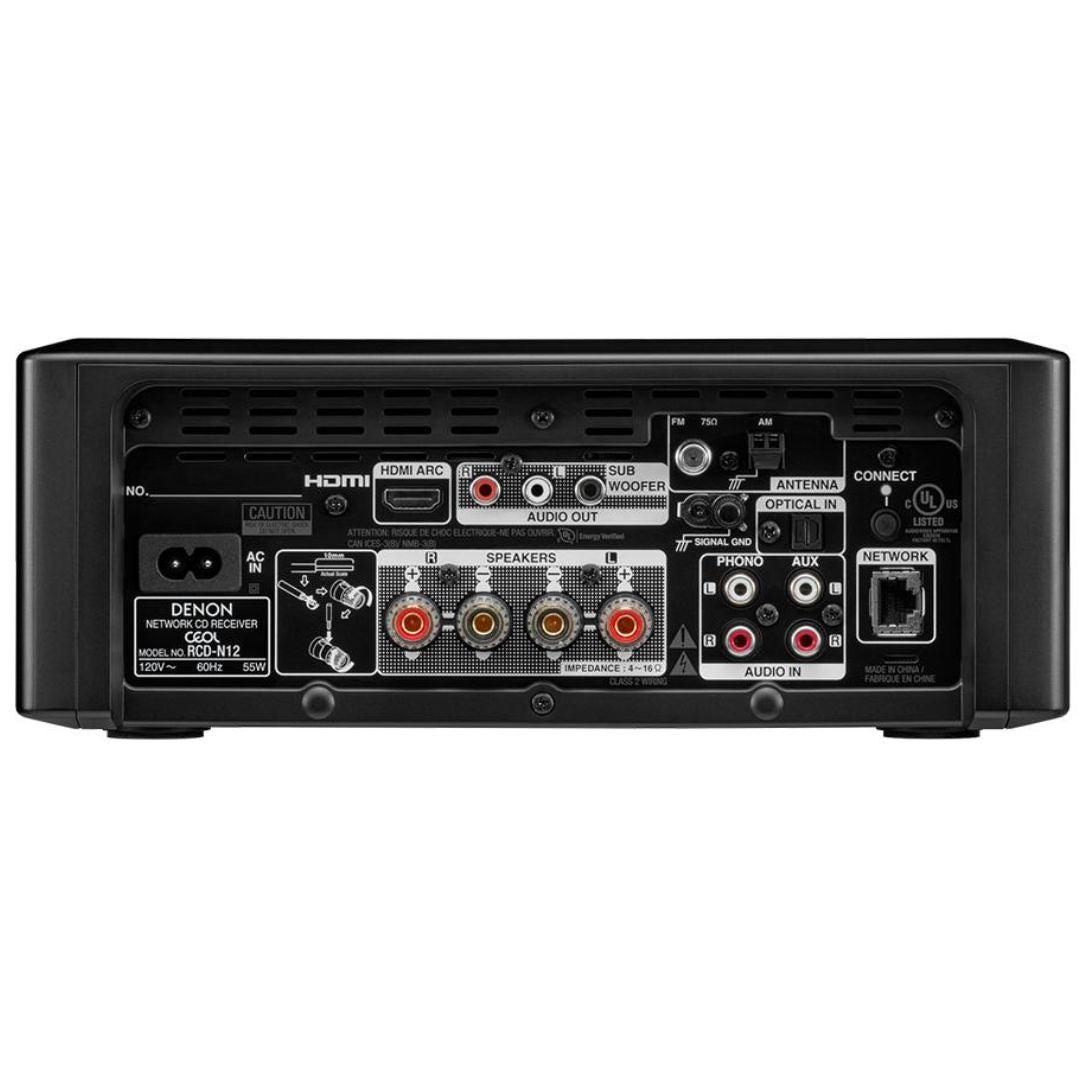 Denon Home CEOL RCD-N12 | Mini Sistema Hi-Fi con Reproductor de CD y HEOS®
