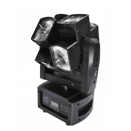 DOBLE BUMERÁN ROBÓTICO HORIZONTAL 8x15W RGBW - Cabeza Móvil Doble Equis con Giro Infinito