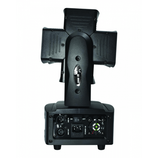 DOBLE BUMERÁN ROBÓTICO HORIZONTAL 8x15W RGBW - Cabeza Móvil Doble Equis con Giro Infinito
