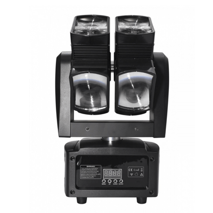 DOBLE BUMERÁN ROBÓTICO HORIZONTAL 8x15W RGBW - Cabeza Móvil Doble Equis con Giro Infinito