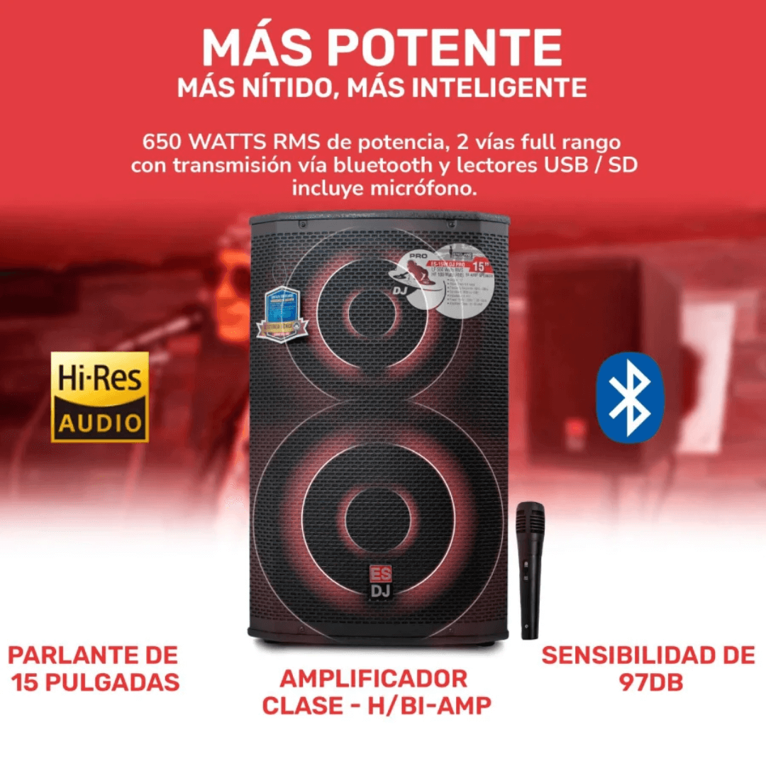 England Sound ES-15W DJ | Caja Amplificada Profesional 15″