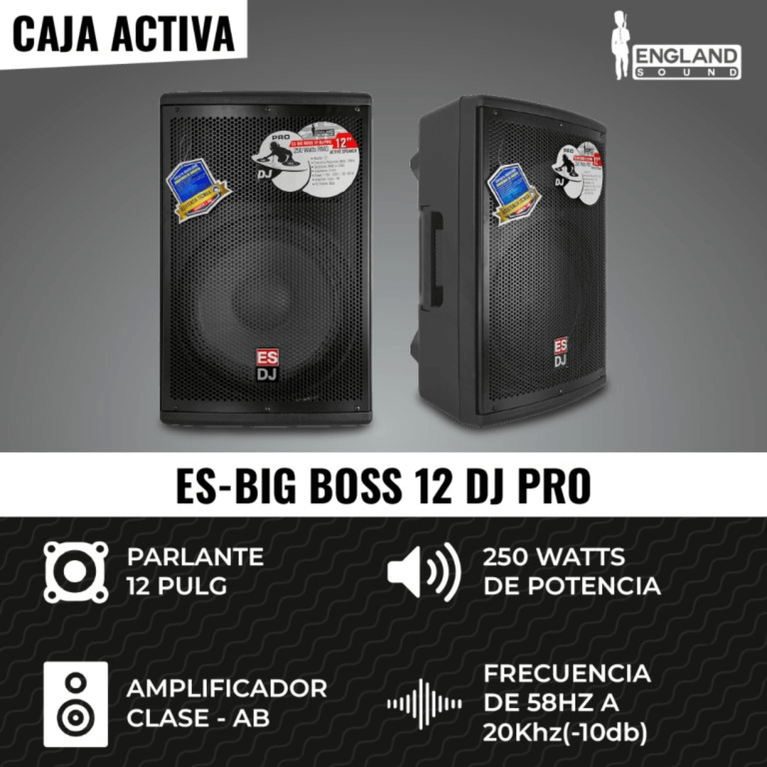 England Sound ES-BIG BOSS 12-DJ PRO | Caja Activa Profesional de 12″