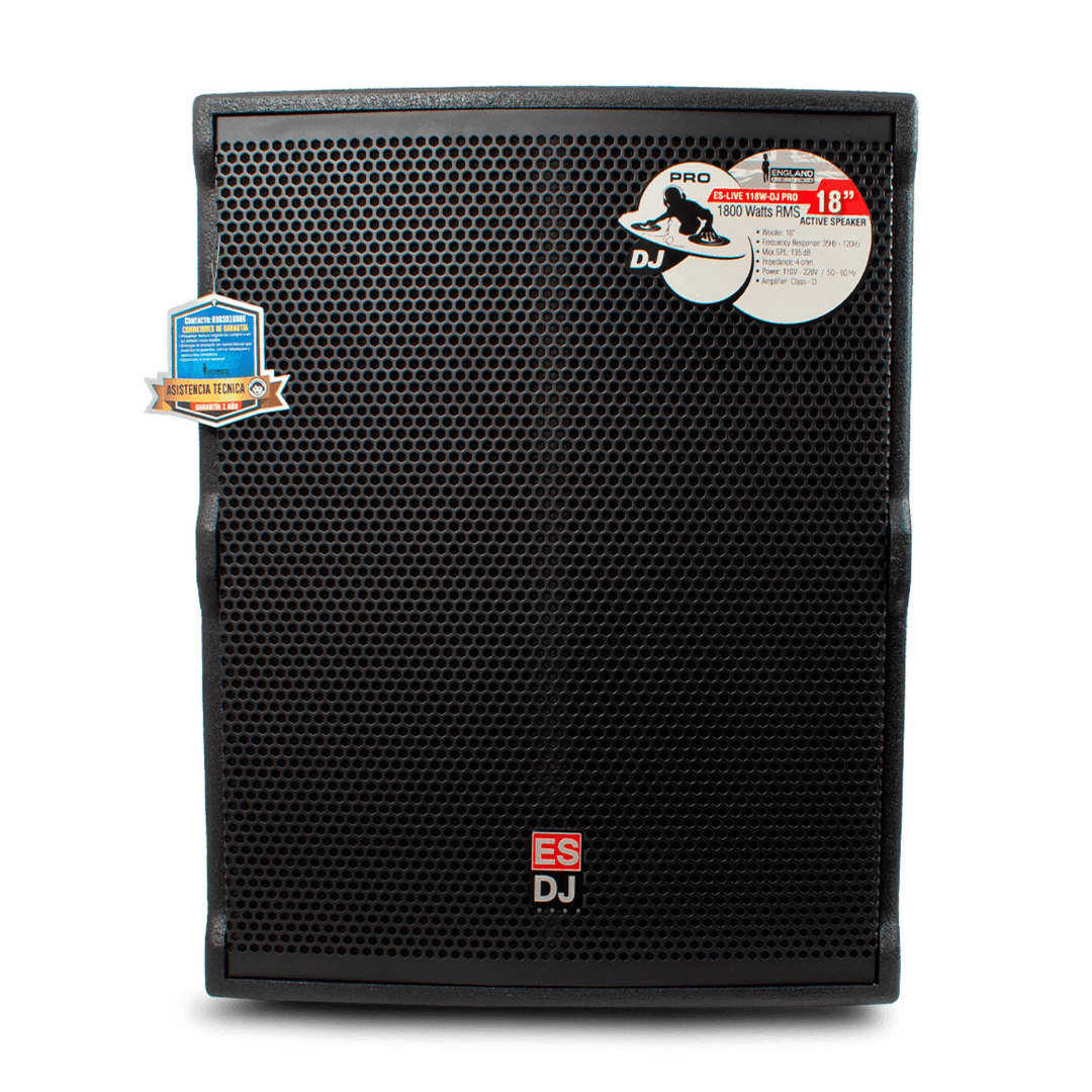 England Sound ES-LIVE 118W DJ PRO | Subwoofer Activo Profesional 18″