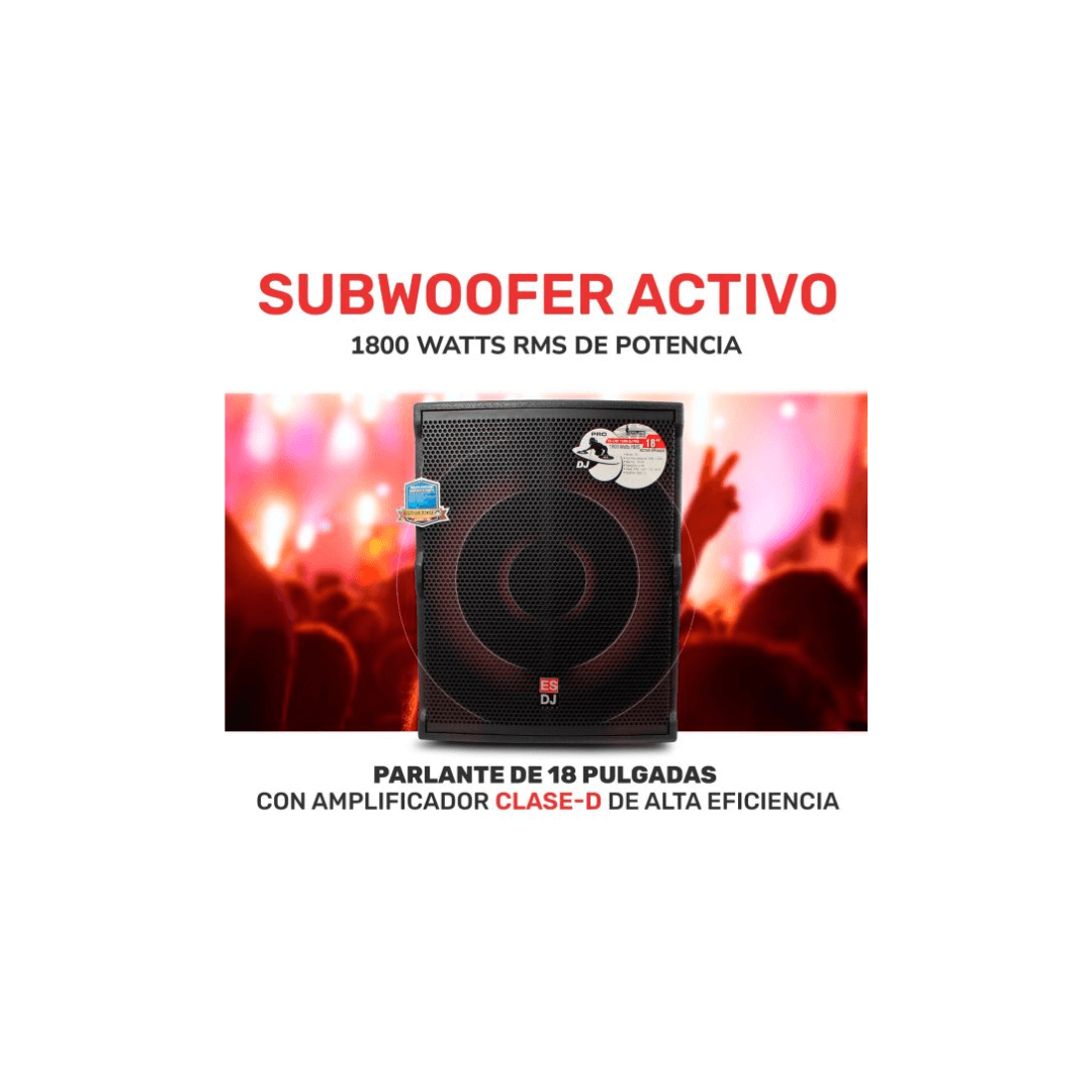 England Sound ES-LIVE 118W DJ PRO | Subwoofer Activo Profesional 18″