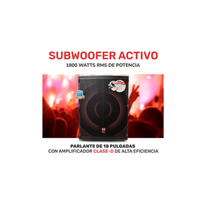 England Sound ES-LIVE 118W DJ PRO | Subwoofer Activo Profesional 18″