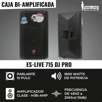 England Sound ES-LIVE 715 DJ PRO | Caja Activa Profesional de 15″