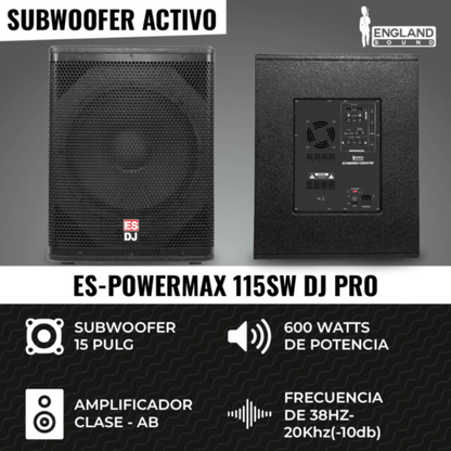 England Sound ES-POWERMAX 115SW DJ PRO | Subwoofer Activo Profesional 15″