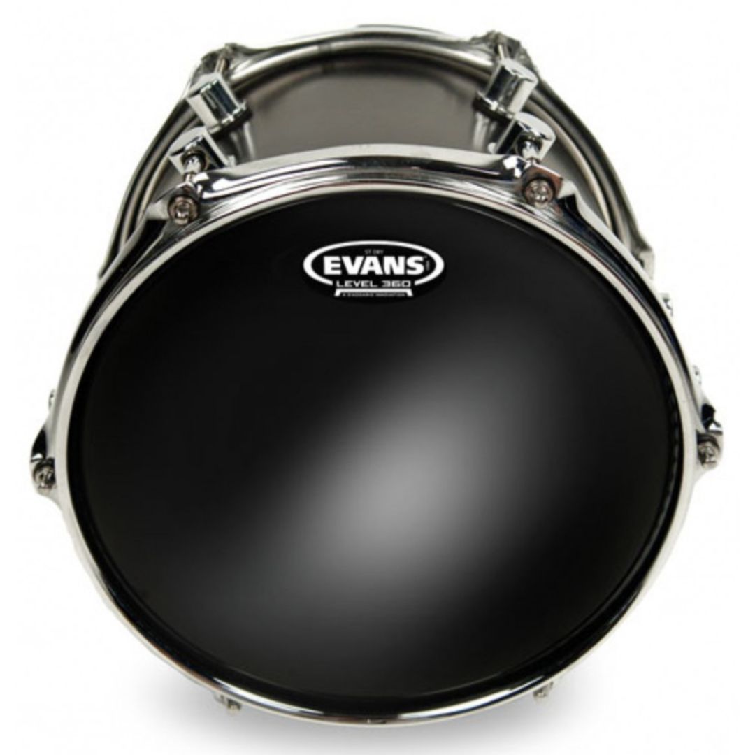 EVANS ETP-CHR-F Fusion | Pack de Parches Black Chrome para Toms